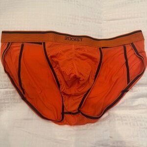 New Men's 2xist Mesh Sport Brief. Orange. Size Large.